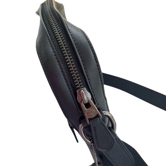 Coach NWOT Houston Crossbody Bag Signature Coated Canvas and Leather Black - Picture 14 of 15
